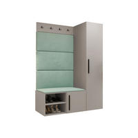 GARDEROBEN-SET Medi II - Kaschmir/Schwarz, Holzwerkstoff/Kunststoff (40/191/50cm) - MIRJAN24