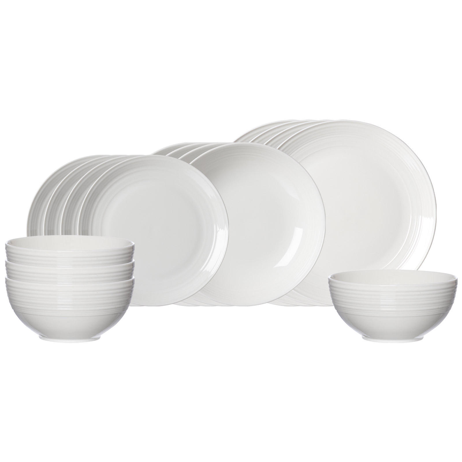 EINSTEIGER-SET Levi Weiß 16er Set - Weiß, Keramik (1/1/1cm) - Ritzenhoff Breker