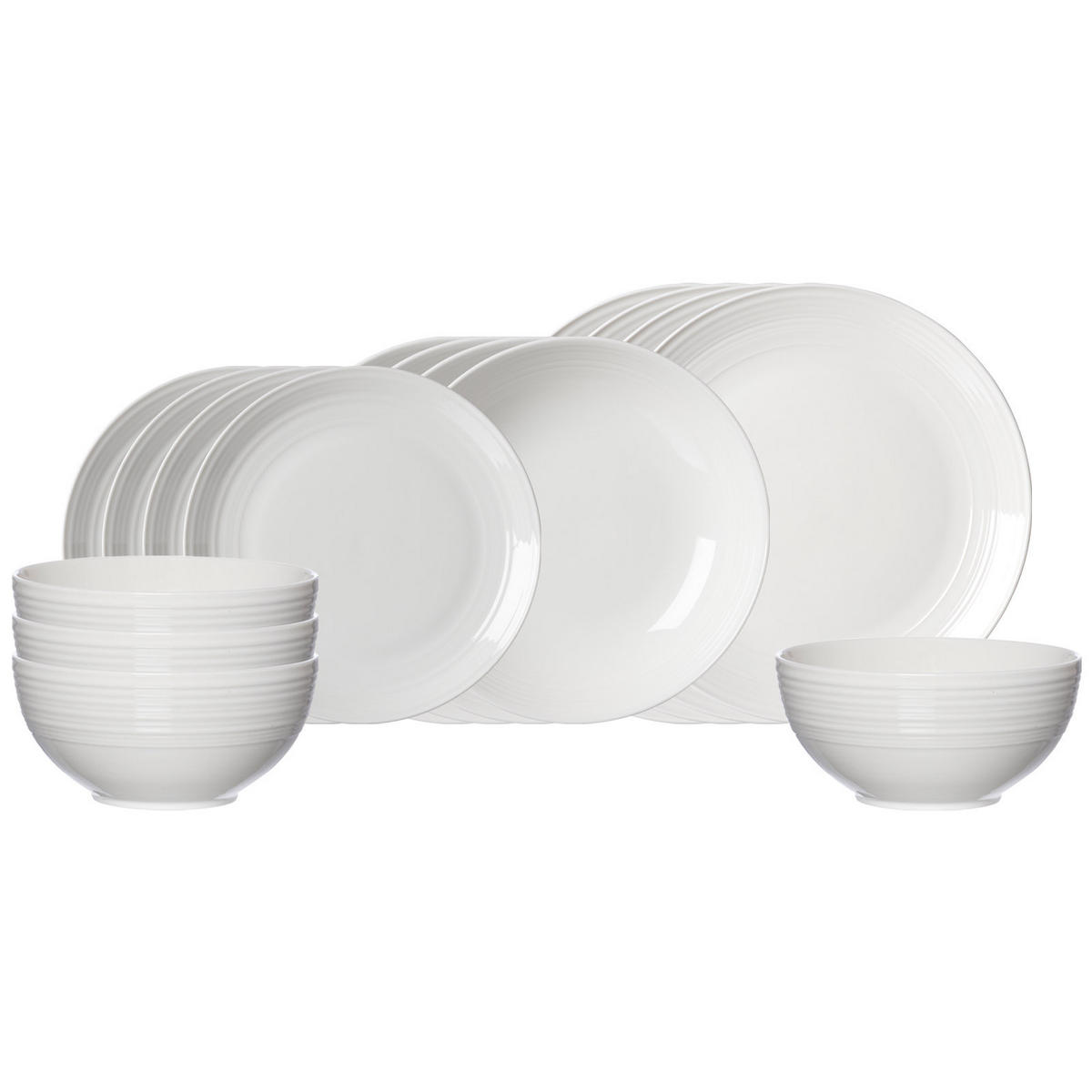 EINSTEIGER-SET Levi Weiß 16er Set - Weiß, Keramik (1/1/1cm) - Ritzenhoff Breker