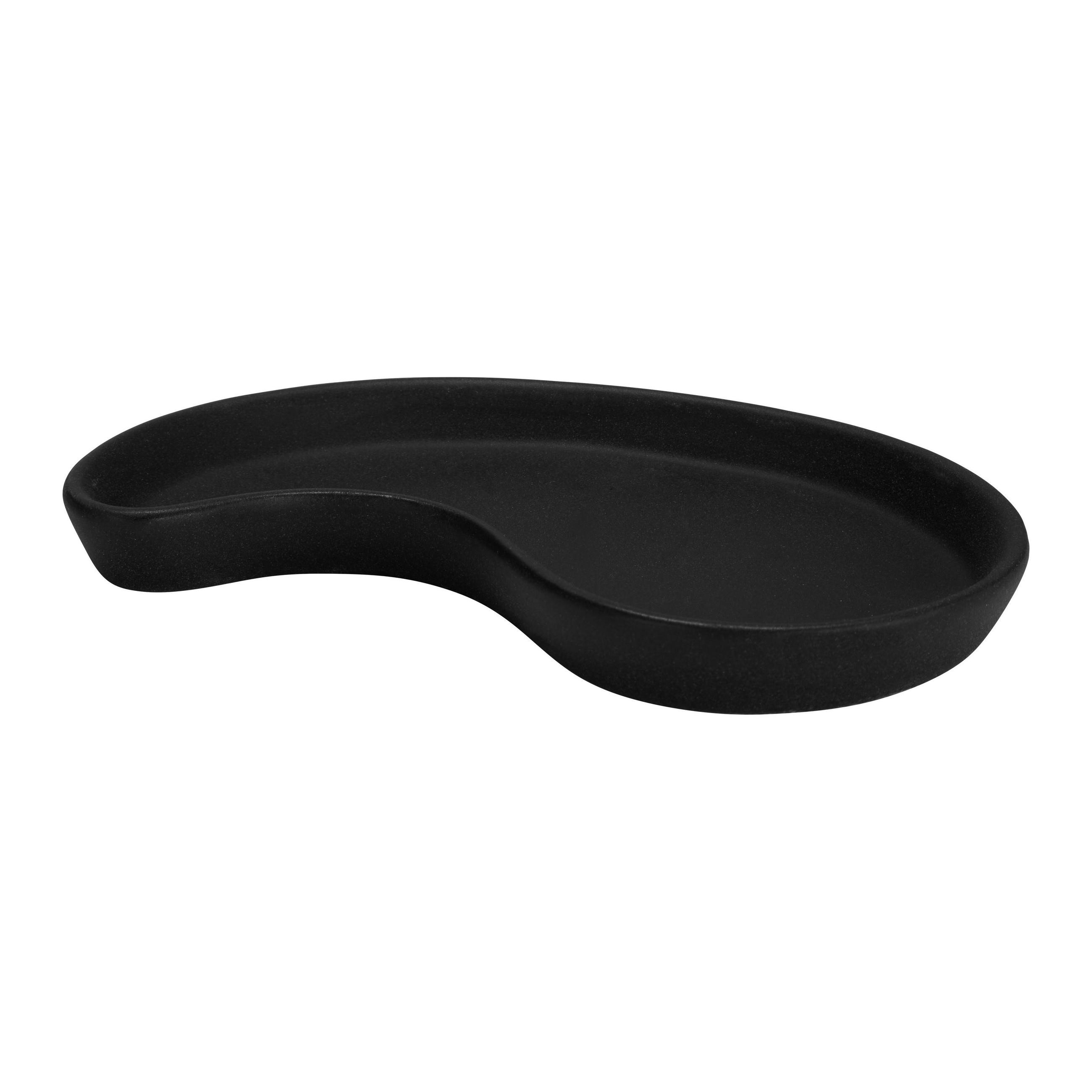 DEKOTABLETT Leila Schwarz - Schwarz, Keramik (3cm) - Modern Living
