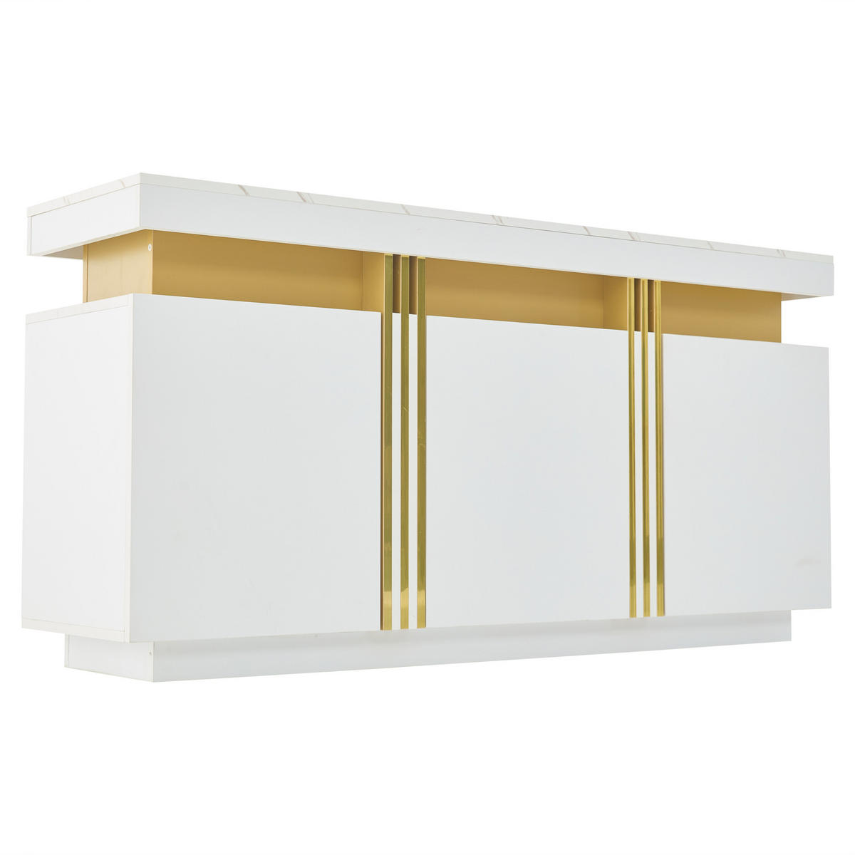 SIDEBOARD Weiß 140/38/70 cm - Weiß, Holzwerkstoff (140/70/38cm) - PANGIVO