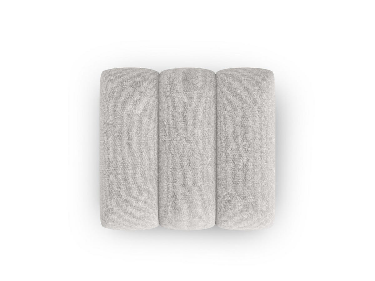POUF Lupine aus Chenille-Stoff hellgrau - Hellgrau, Textil (95/43/92cm) - Micadoni
