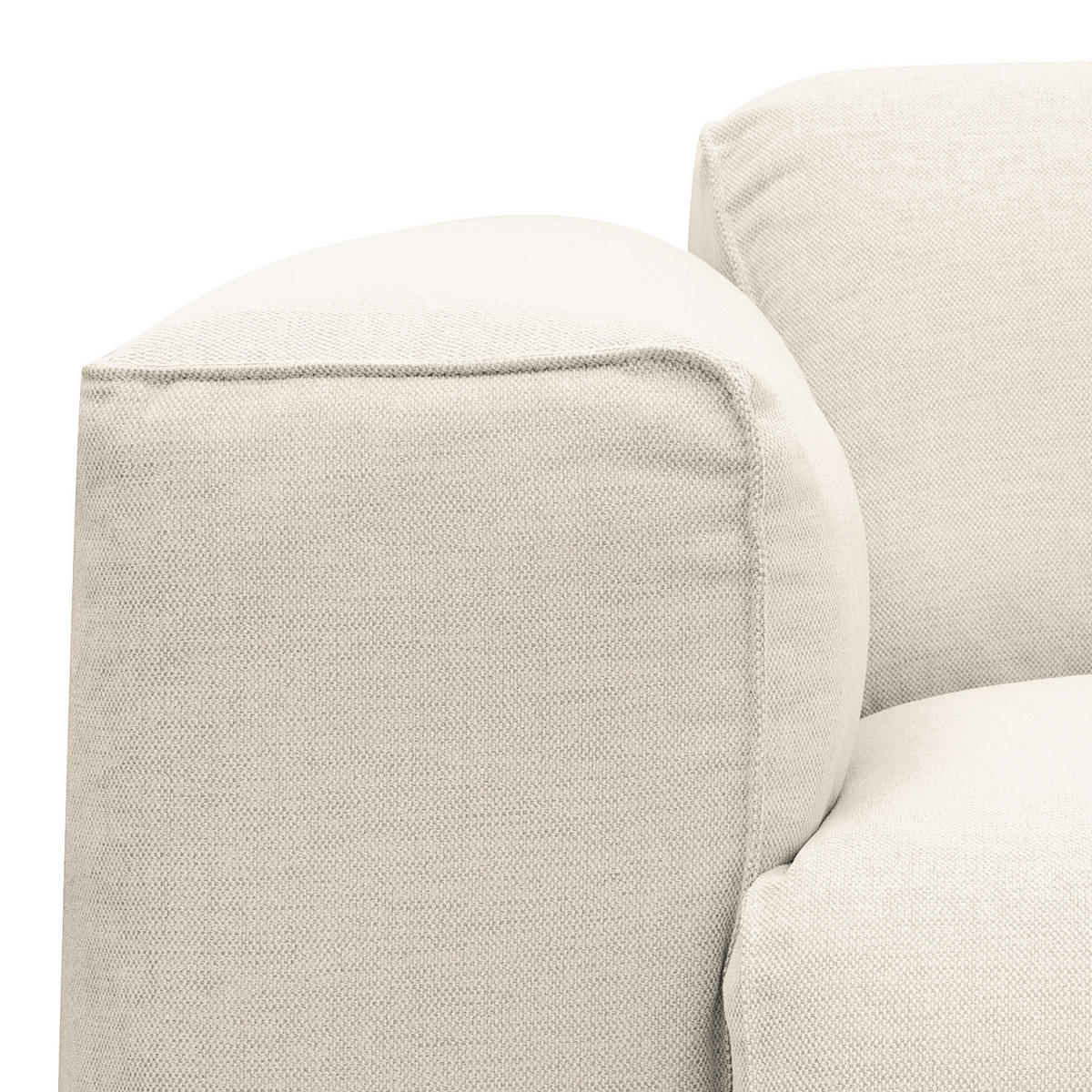 3-SITZER ECKSOFA mit Recamiere - Beige/Schwarz, Kunststoff/Textil (295/231cm) - home24