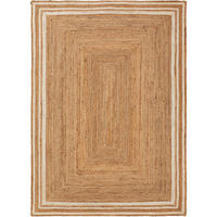 TEPPICH Juteteppich Jutta Weiß - Weiß, Naturmaterialien (120/1cm) - KUNSTLOFT