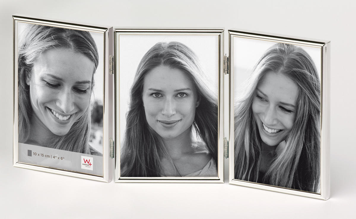 BILDERRAHMEN Chloe 3x10x15, silber - Silberfarben, Metall (16.2/33/1cm) - EMIX24