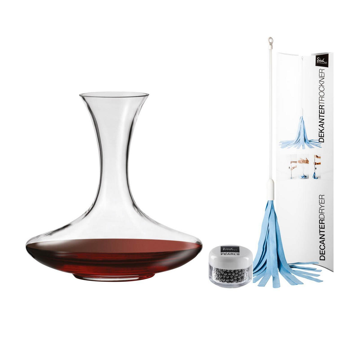 GESCHENKSET DEKANTER No Drop Effekt transparent 750 ml 3er Set - Transparent, Glas (0.75L) - Eisch