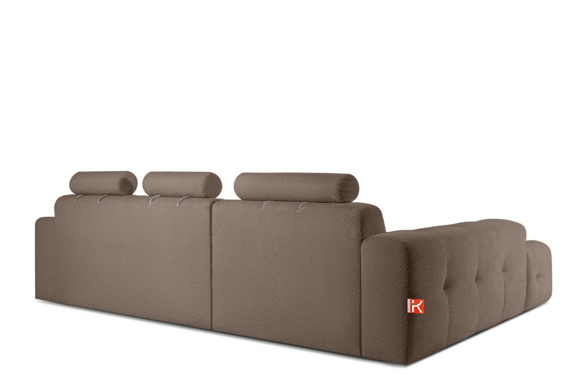 POLSTERMÖBELSET ALIGRA, 2-tlg, Braun - Braun, Holz/Holzwerkstoff (290/90/191cm) - KONSIMO®