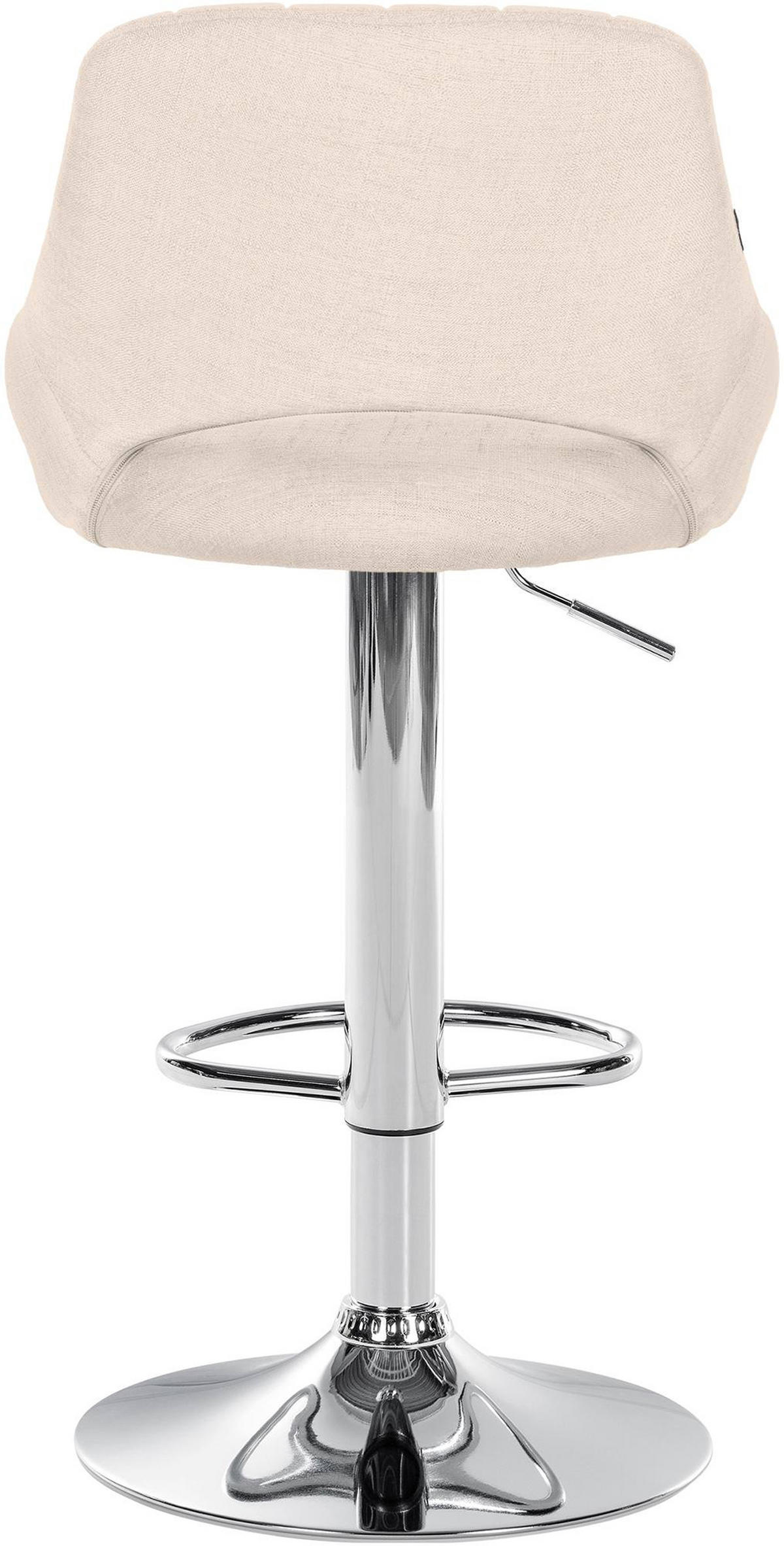 BARHOCKER 2er Set Milos Stoff C creme - Chromfarben/Naturfarben, Textil/Metall (47/106/48cm) - TPFLiving