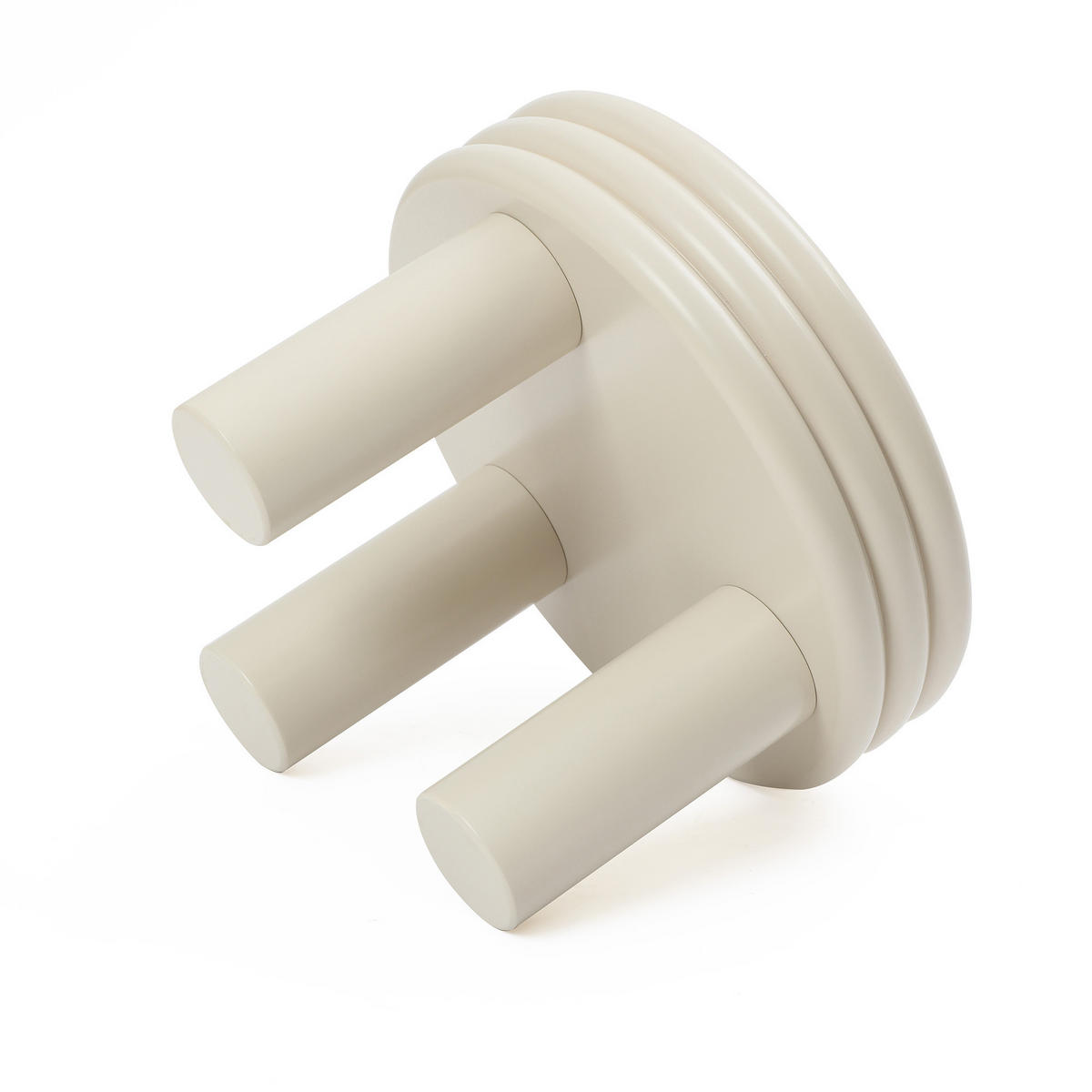 COUCHTISCH Rund, Elfenbein | Ø48 x H35 cm - Weiß, Holzwerkstoff (48/48/35cm) - Hometopia