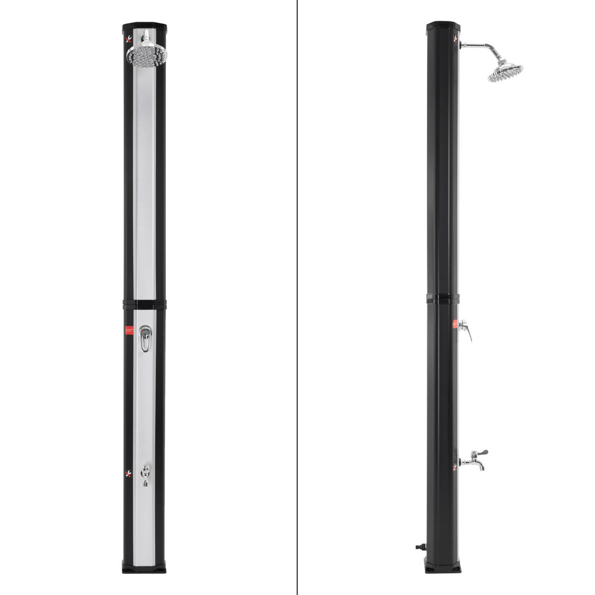 SOLARDUSCHE - Silberfarben, Kunststoff (17.5/217/13.5cm) - ECD-Germany