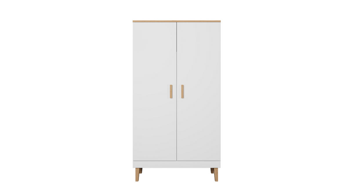 DREHTÜRENSCHRANK Denver - Weiß, Holzwerkstoff (100/184/55cm) - RAUMHIRSCH FURNITURE