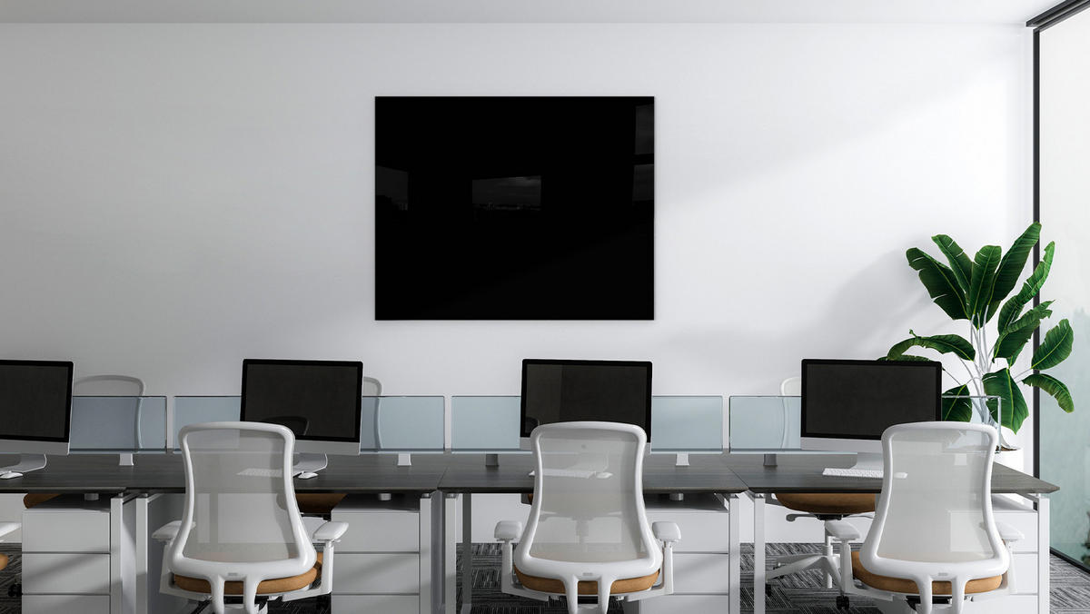 GLASBOARD - Schwarz 100x80cm - Schwarz, Glas (100/80/0.8cm) - ALLboards
