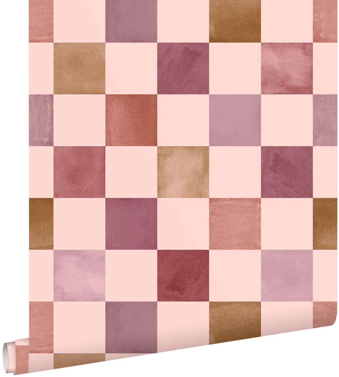 TAPETE Karomuster 50 x 900 cm - Lila, Papier (50/0.1cm) - ESTAhome