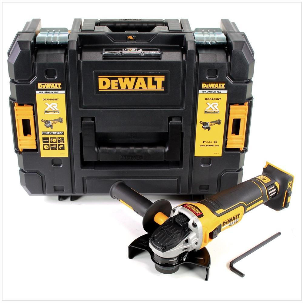 DEWALT DCG 405 NT Akku Winkelschleifer 18V 125mm Brushless Solo im TSTAK - ohne Akku, ohne Ladegerät - Multicolor, Kunststoff (45/36/16cm) - DeWalt