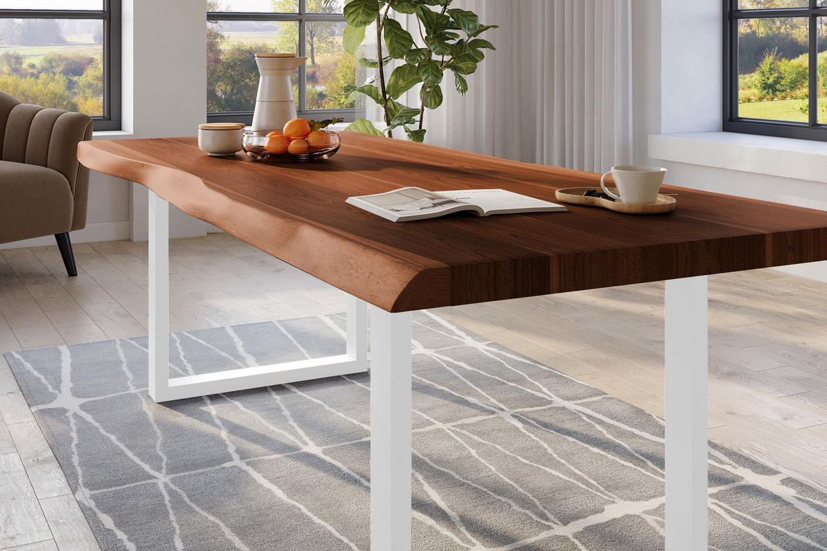 ESSTISCH TITAN - Braun/Weiß, Holz (110/240/79cm) - SAM