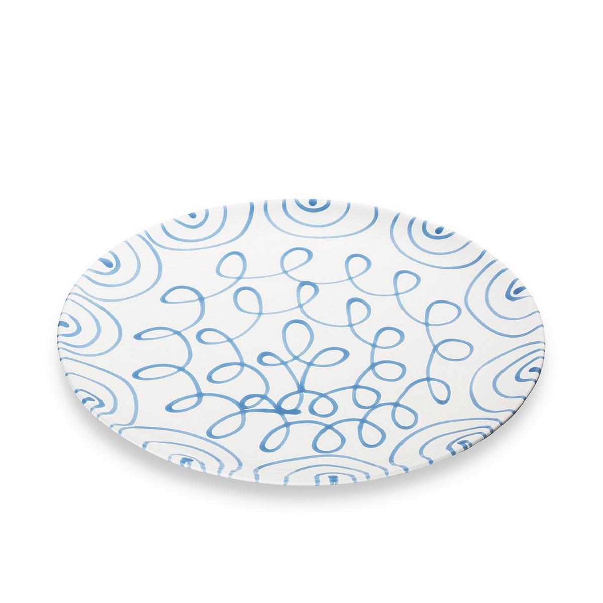 TELLER Geflammt - Weiß, Keramik (32cm) - Gmundner Keramik