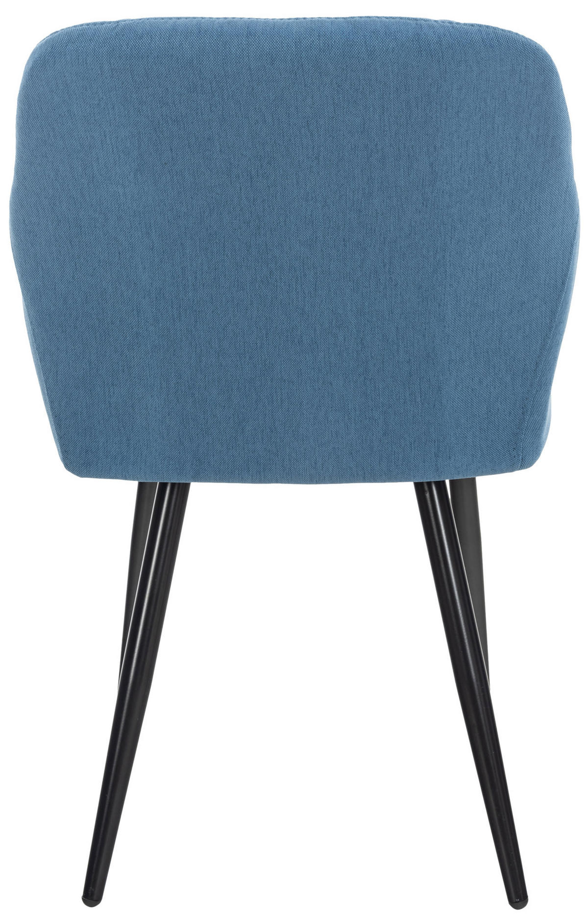 ESSZIMMERSTUHL Shyva Stoff, Gestell Metall matt Schwarz Blau - Blau/Schwarz, Textil/Metall (47/84/44cm) - TPFLiving
