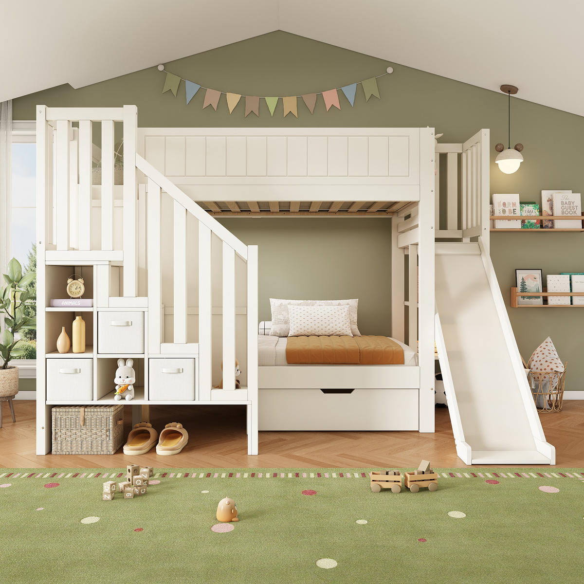 ETAGENBETT 90/200 cm Weiß - Weiß, Holz - Raumix