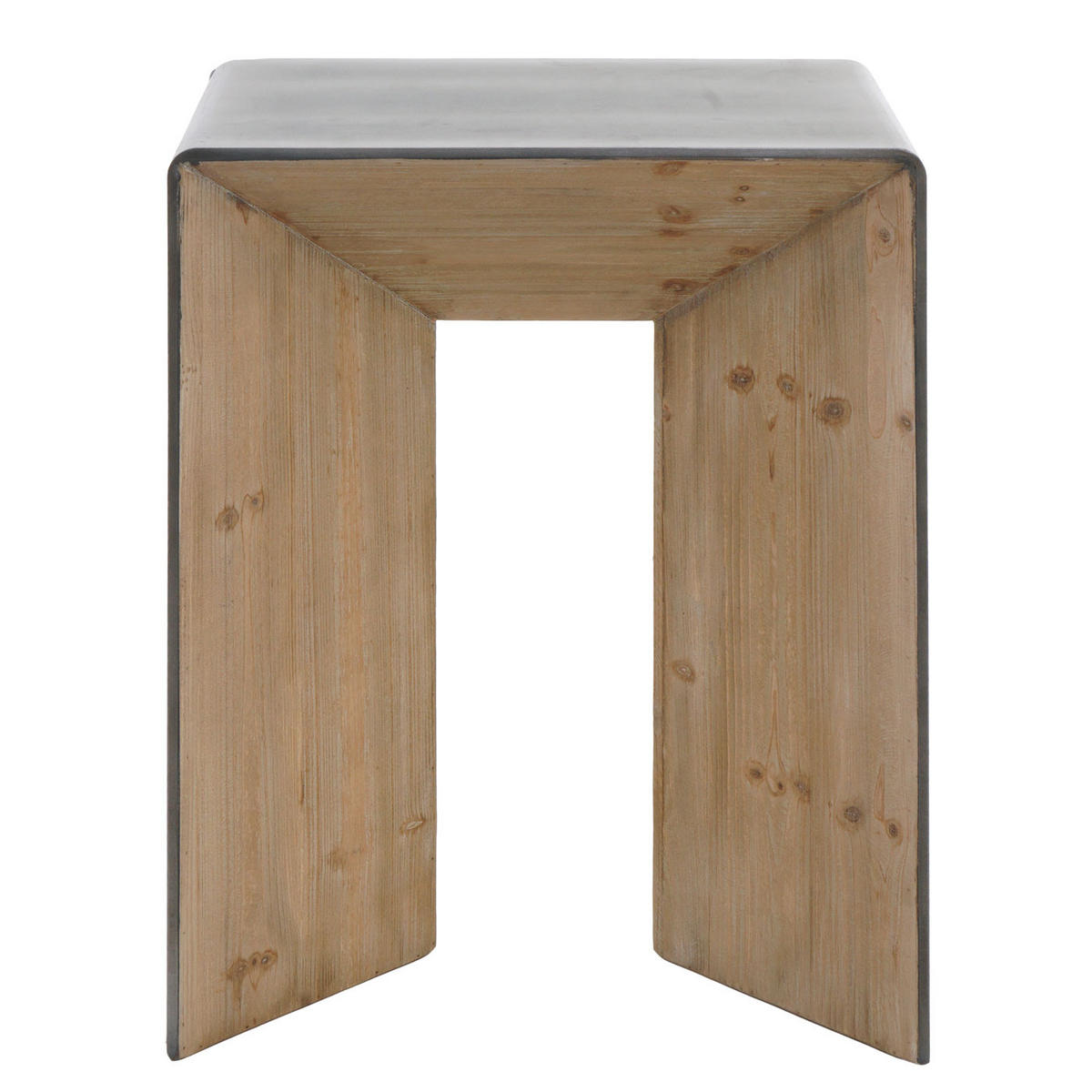 KONSOLENTISCH eckig Braun, Metall - Silberfarben/Braun, Holz (40/60/80cm) - MCW