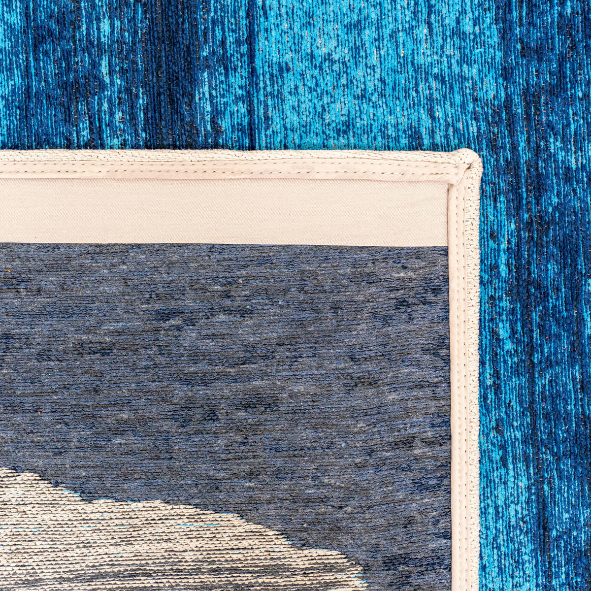 TEPPICH Diva Blue Craft Brush 240/340 cm - Blau, Kunststoff/Textil (240/340cm) - Louis De Poortere