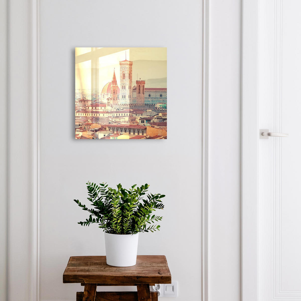 SCHLÜSSELBOX Schwarz 30x30 cm- Türöffnung nach rechts - Urbane Eleganz - Beige, Metall (30/30/5cm) - TULUP
