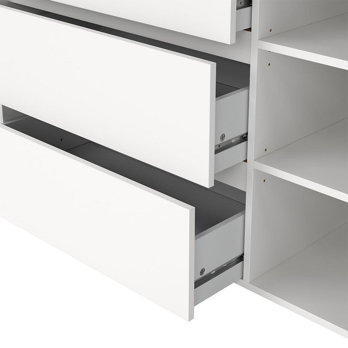 KOMMODE, Next, Weiß, Holzwerkstoff, 119 x 48 x 84 cm - Weiß, Holzwerkstoff (119/84/48cm) - ebuy24