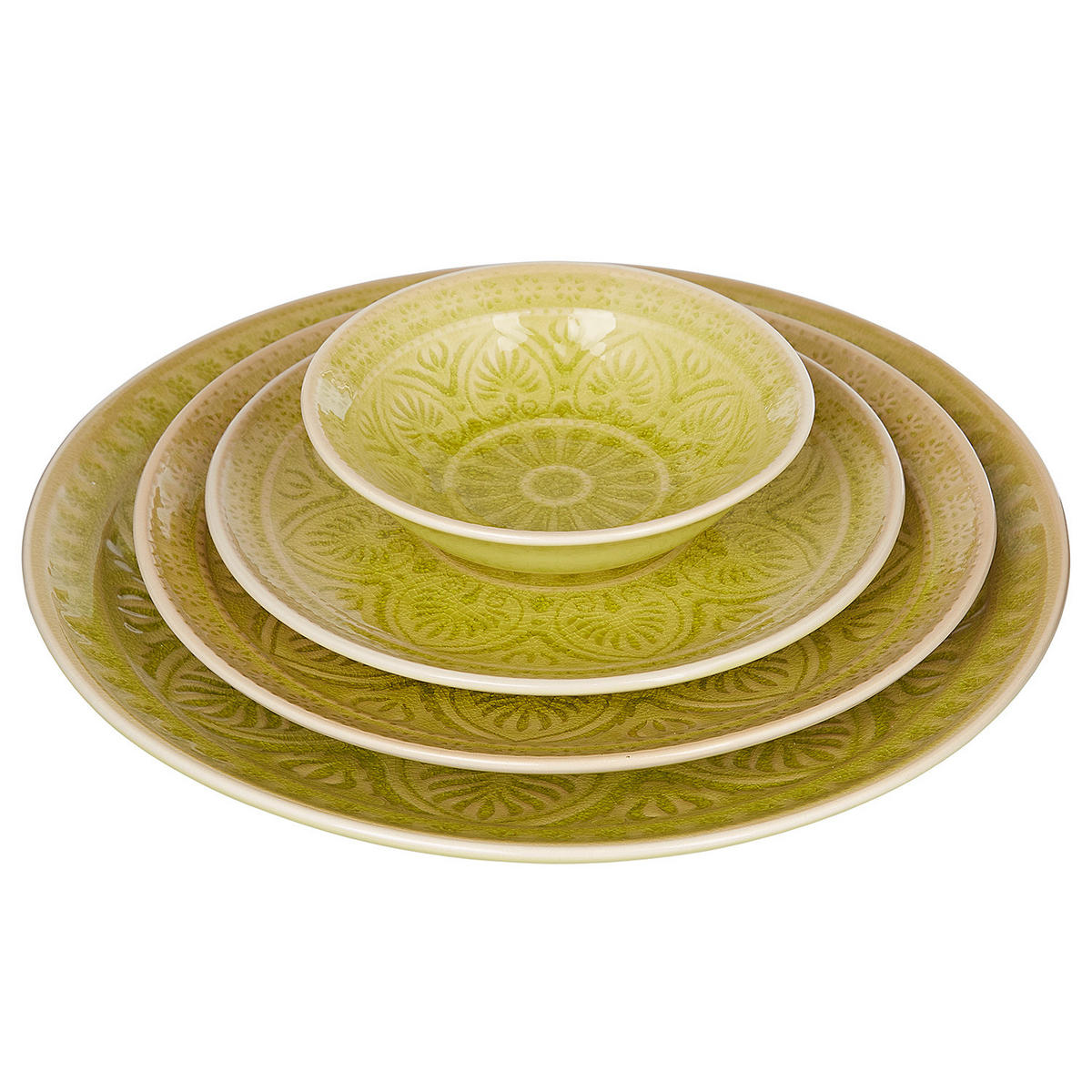 TELLER Sumatra - Hellgrün, Keramik (31/31/3cm) - Butlers