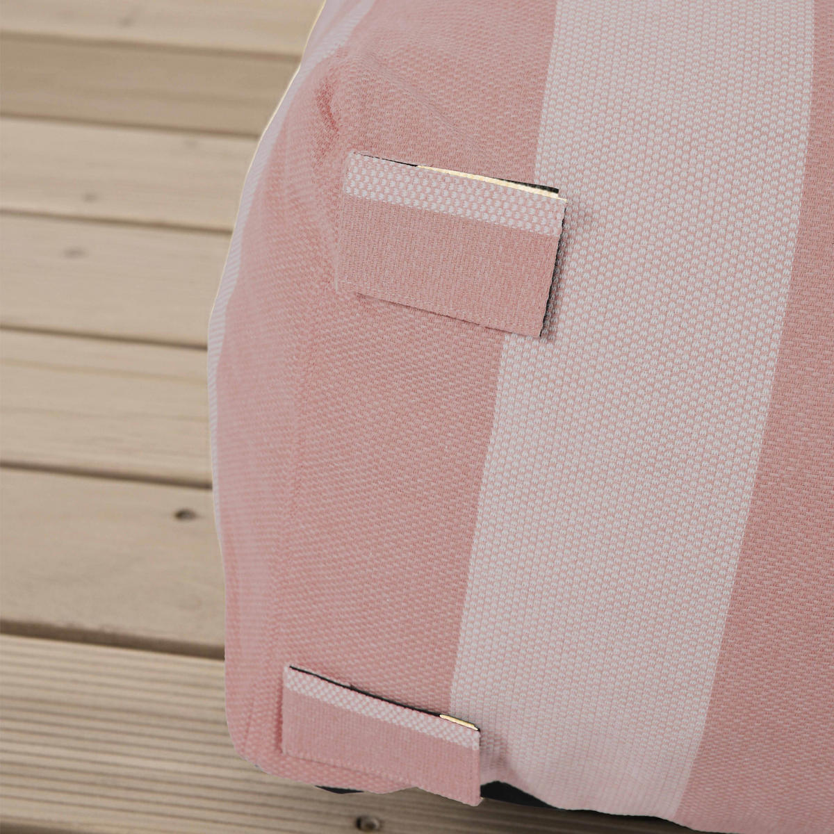 GARTENSOFA mit 4 Sitzplätzen, Puderrosa - Pink, Textil - Oviala