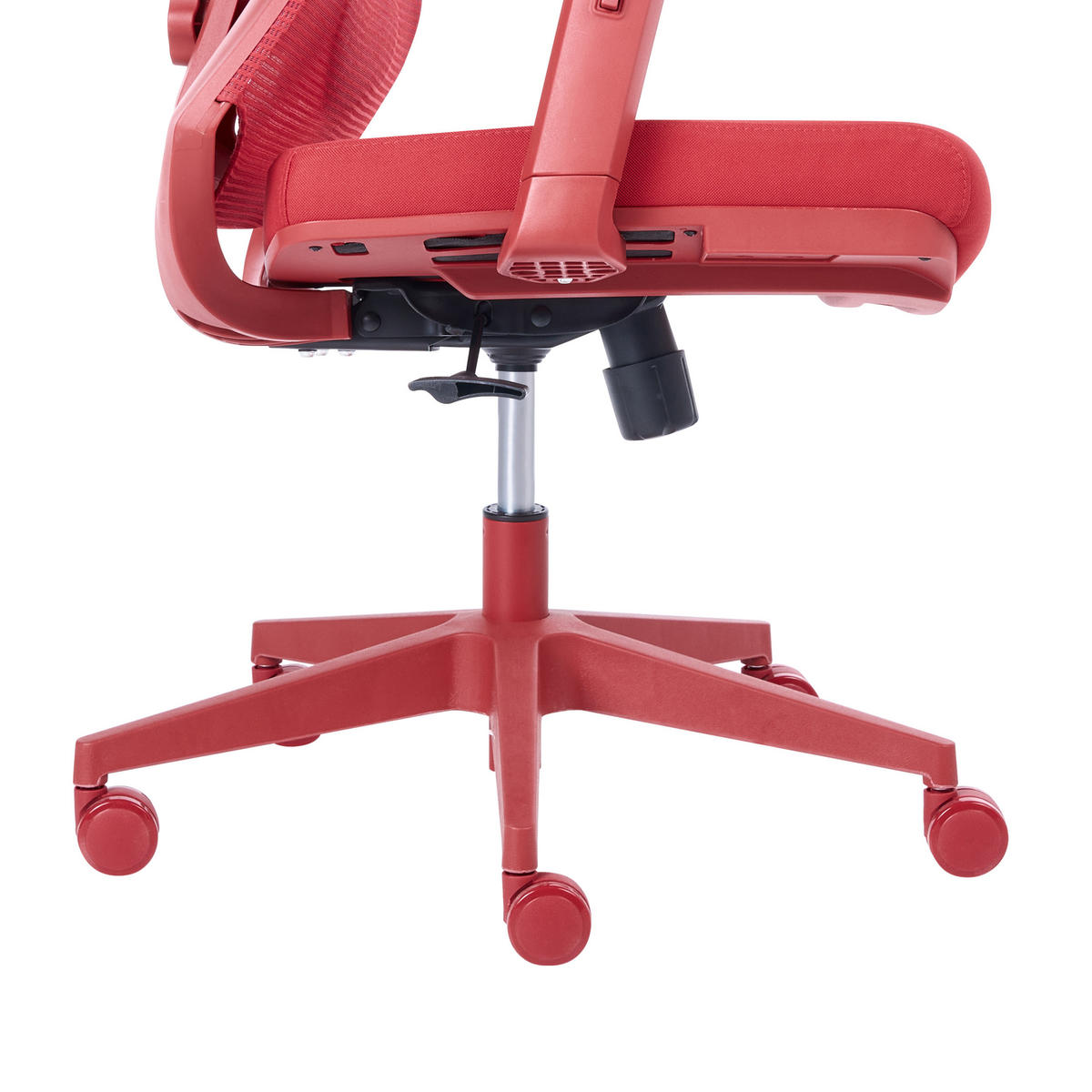 BÜROSTUHL Stoff Rot Enso - Rot, Textil (66/133/66cm) - Beliani