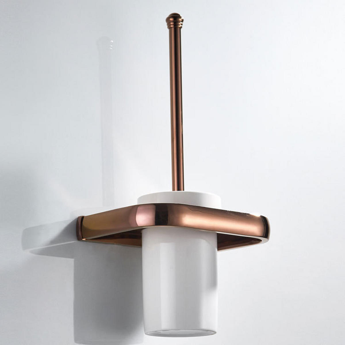 TOILETTENBÜRSTENHALTER – Roségold (17 x 10,5 x 36,5 cm) - Roségold, Metall (19.5/36/13cm)