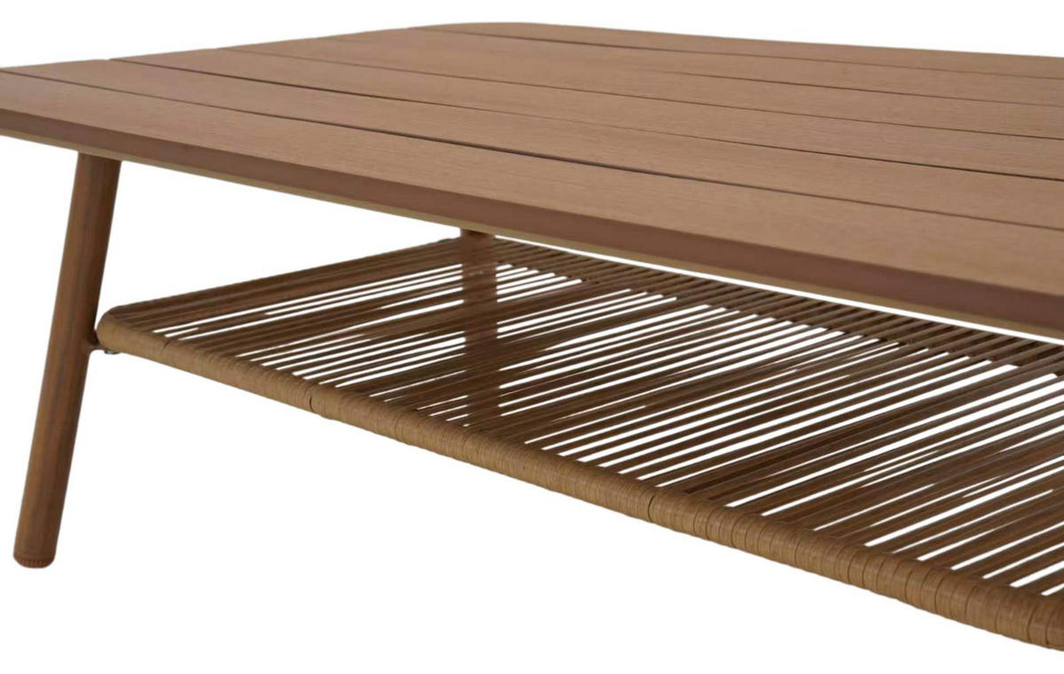 LOUNGE-SET, Frederikke, Natur, Metall / Rattan / Polyester, 165 x 83 x 84 cm - Naturfarben, Metall - ebuy24