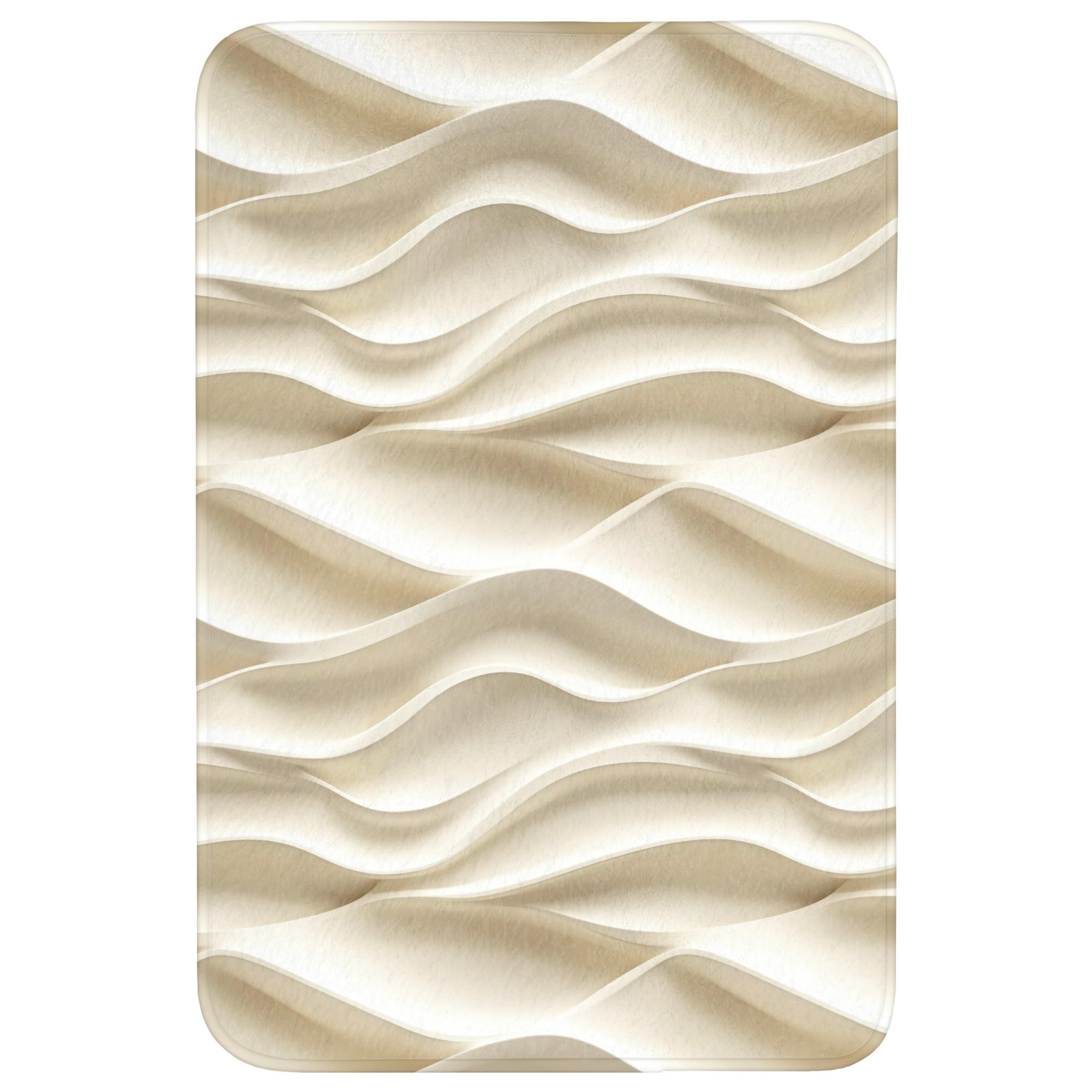 OnlyWow KOUPELNOVÁ PŘEDLOŽKA Linie - Vlnité - Krémové 60x90 cm