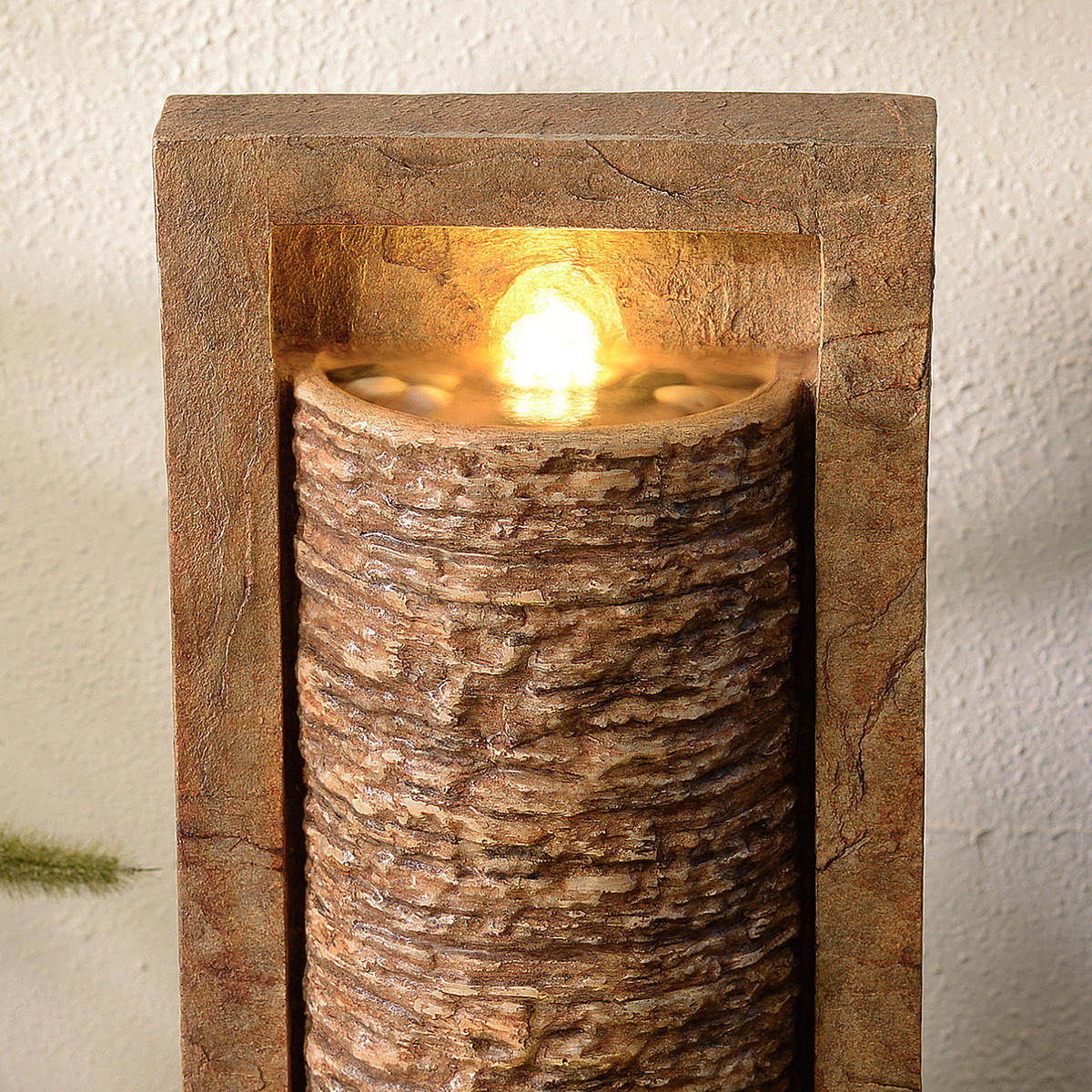 GARTENBRUNNEN Säule braun - Braun, Kunststoff (34/22/82cm) - Teamson Home