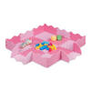 25-TLG.PUZZLEMATTE - Rosa, Kunststoff (31.5/31.5cm) - Relaxdays
