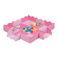 25-TLG.PUZZLEMATTE - Rosa, Kunststoff (31.5/31.5cm) - Relaxdays