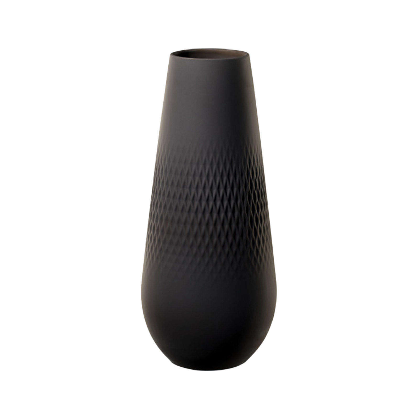 VASE Manufacture Collier Noir 26 cm - Schwarz, Keramik (26cm) - Villeroy & Boch