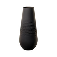 VASE Manufacture Collier Noir 26 cm - Schwarz, Keramik (26cm) - Villeroy & Boch