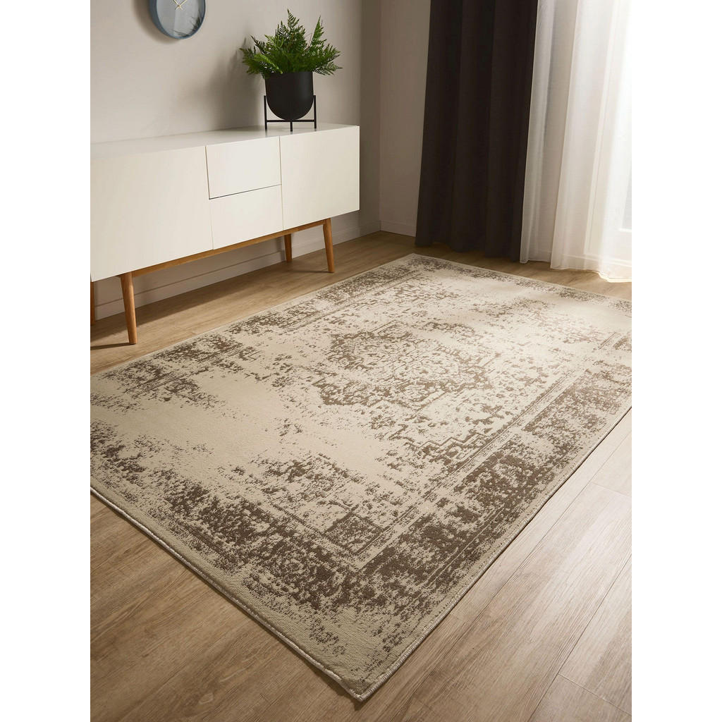 Thumbnail - benuta Vintage-Teppich, Creme, Braun, Kunststoff, Vintage, Rechteckig, 200x300 cm, Oeko-Tex® Standard 100, für Fußbodenh...