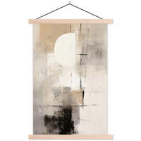 POSTER Abstrakt - Kunst - Grau 40x60 cm - Hellgrau, Textil (40/60/0.15cm) - MuchoWow