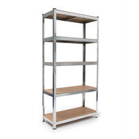 SCHWERLASTREGAL - Multicolor, Holzwerkstoff/Metall (90/180/40cm) - Relaxdays