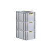 EUROBOX 3x Nextgen Color 32x40x60cm 65 Liter Griffe Gelb Offen - Gelb, Kunststoff (40/22/60cm) - PROREGAL