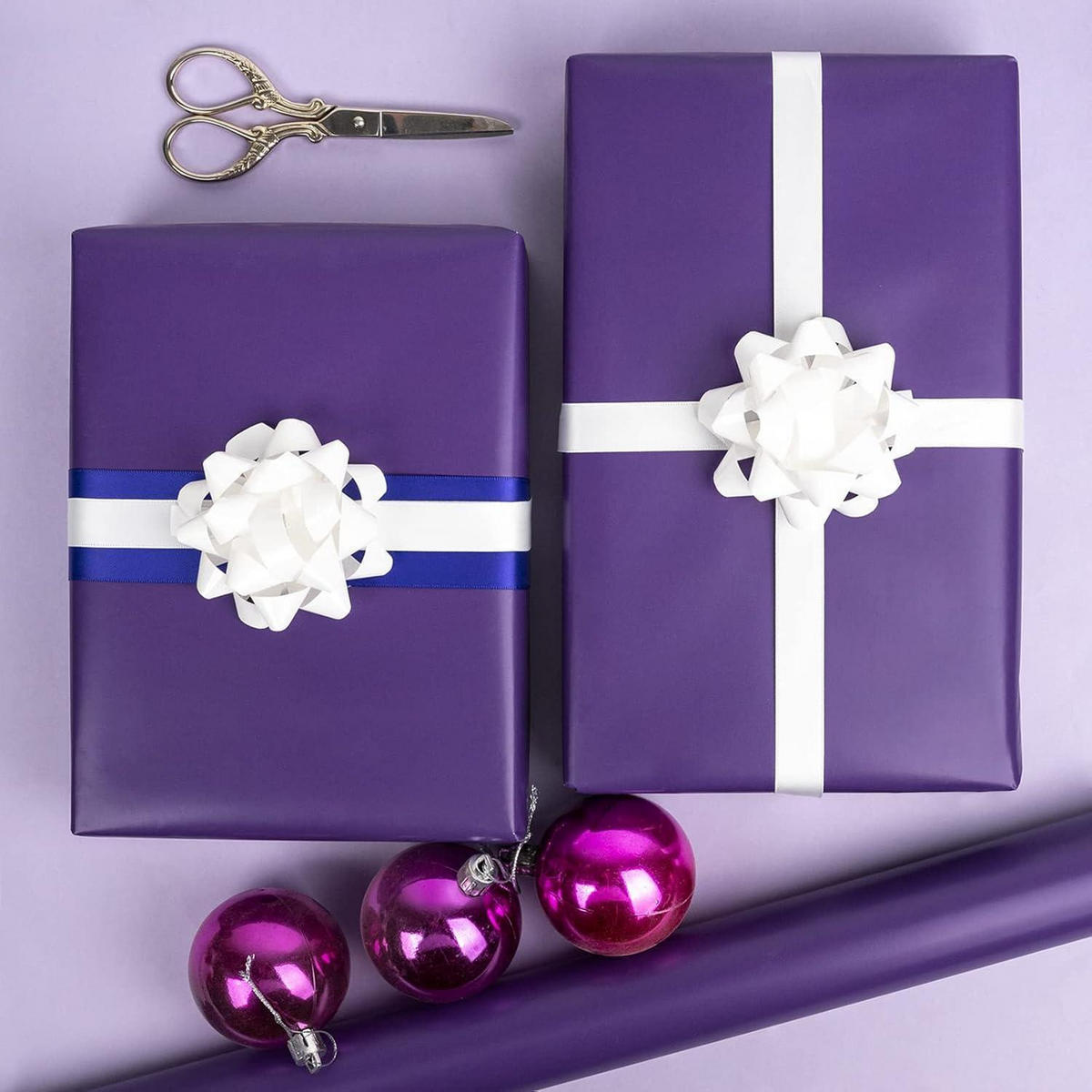 GESCHENKPAPIER Rolle 44,5 cm x 10 m Dunkelviolett - Lila, Papier (44.5/1/1000cm)
