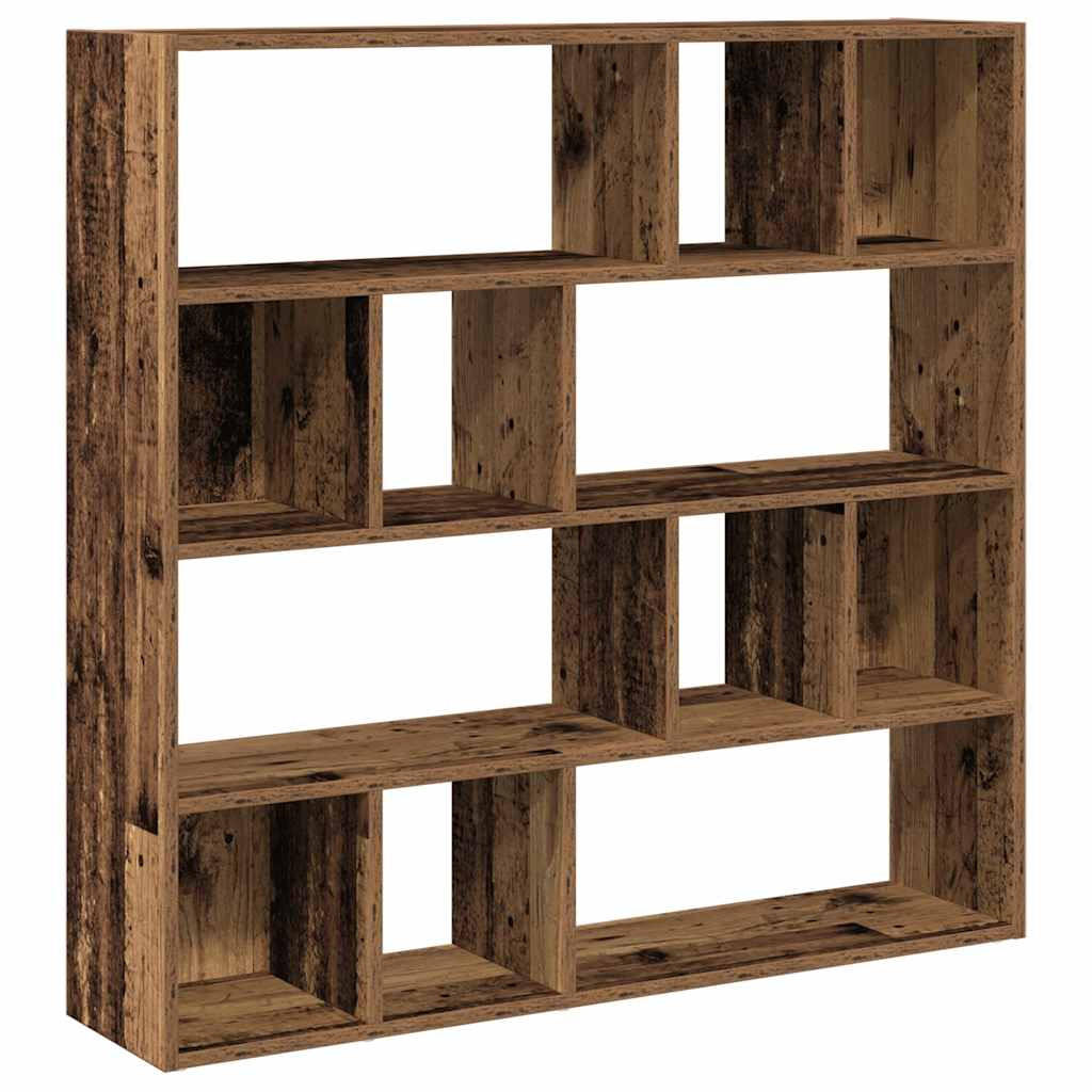 BÜCHERREGAL/RAUMTEILER Altholz-Optik 105/24/102 Cm - Braun, Holzwerkstoff (24/102/105cm) - vidaXL