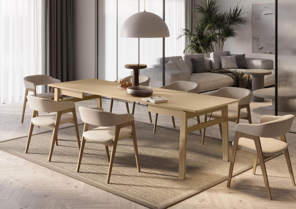 ESSTISCH Plot ausziehbar Helle Eichenholzoptik, 149 x 269 x 85 cm - Beige, Holz/Holzwerkstoff (85/149/77cm) - Selsey