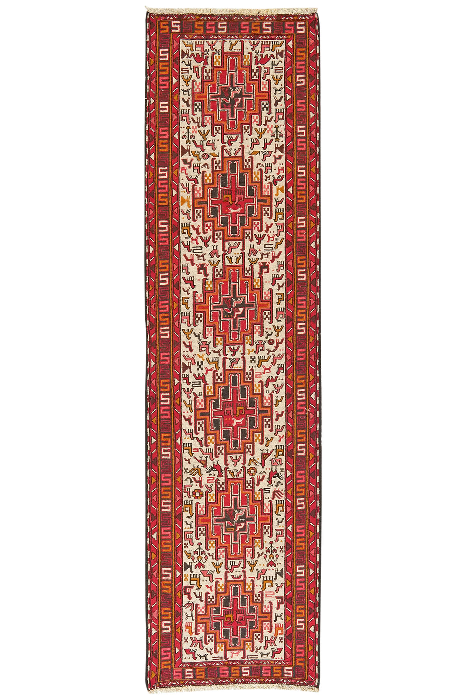 LÄUFER Sumak Shahsavan Mehrfarbig 289/75 cm Wolle - Multicolor, Textil (75/289cm) - Looma