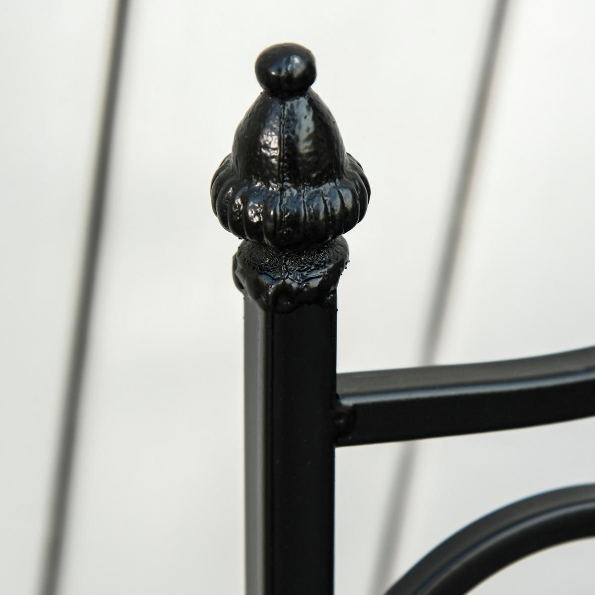 GARTEN Sitzgruppe, 1 Tisch+2 faltbare Stühle, Metall Keramikfliese, Mehrfarbing - Schwarz/Grau, Keramik/Metall - Outsunny