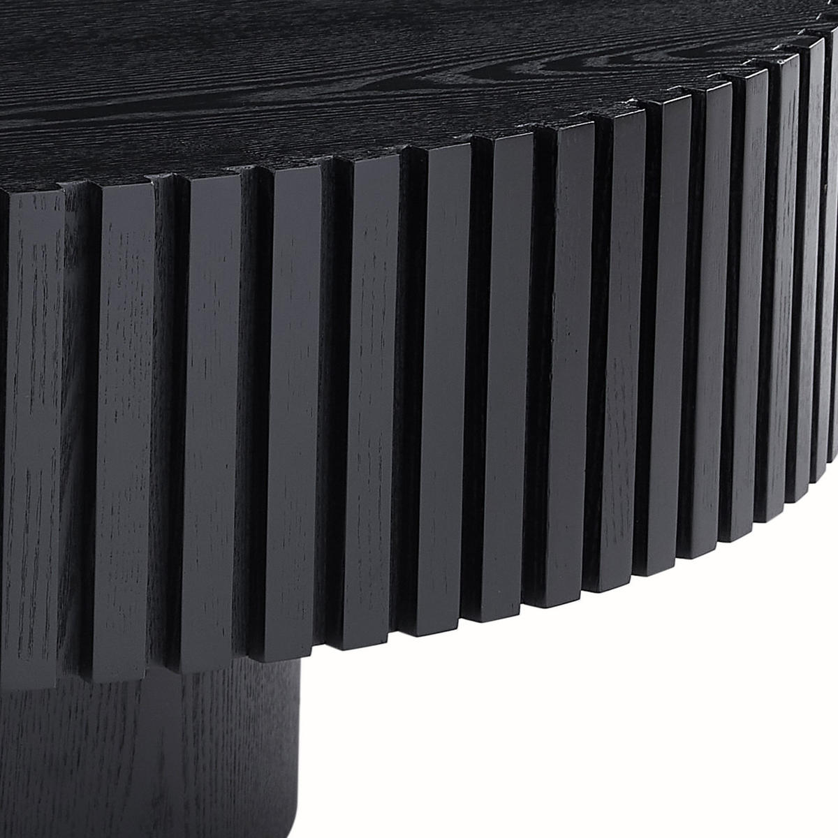 COUCHTISCH 80 cm in Schwarz mit Ablagekante, Höhe 35 cm - Schwarz, Holzwerkstoff (80/80/35cm) - BEAOK