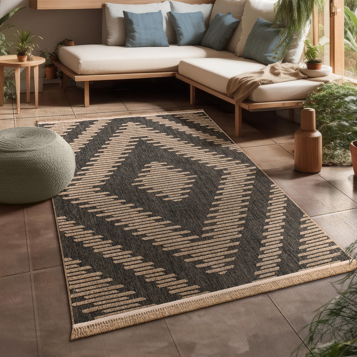 OUTDOORTEPPICH 80/150 cm Cologne 494 - Anthrazit, Textil (80/150cm) - Paco Home