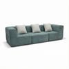 WOHNZIMMERSOFA Eden Simple 3-Sitzer - Salbei Weiß - Salbeigrün, Textil (92/71/92cm) - COCO Living