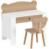 KINDERSCHREIBTISCH Set mit Tischplatte & Schublade Kinder Schreibtisch und Stuhl - Naturfarben, Holz (41/74.5/80cm) - AIYAPLAY